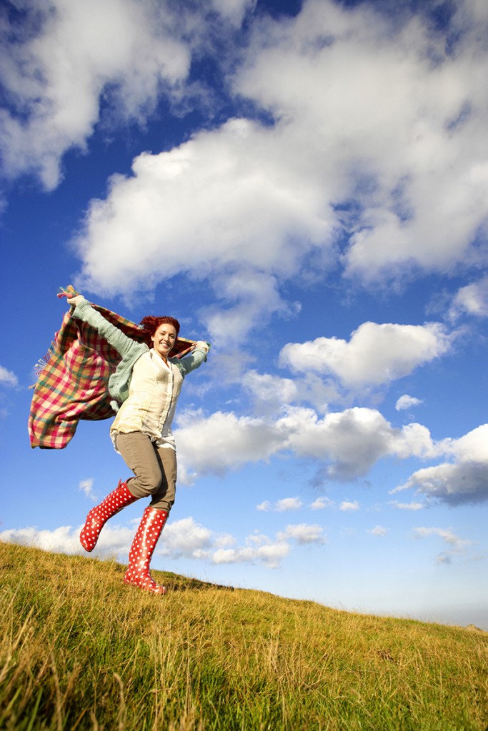 Woman in countryside