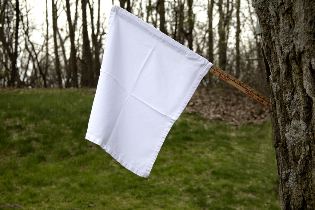 white flag of surrender